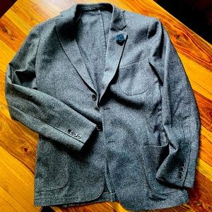 Beautiful MADE to MEASURE Wool Blend Jacket [unlined, patch pockets]